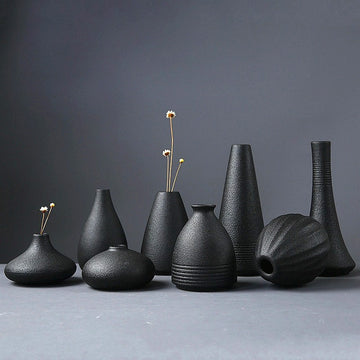 Black Ceramic Vase